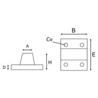 和気産業 アオリゴム No.4 63mmX43mmX46mm 50022100 1セット(6個)（直送品）