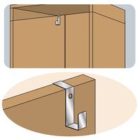 和気産業 吊金具 Z型 15mmX37mmX75mm BK-069 1セット(14個)（直送品）