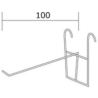 和気産業 メッシュパネル専用 メッシュフック 白 サイズ100mm 3本 EMP202 1セット(12本:3本×4袋)（直送品）