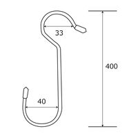 和気産業 ステンSカン ロング 33mmX40mmX400mm SS-204 1セット(14本)（直送品）