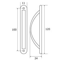 和気産業 ドームハンドル 120mm WB VG-120 1セット(6個)（直送品）