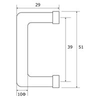 和気産業 ソフトハンドル 40mm 黒 VG-130 1セット(10個)（直送品）