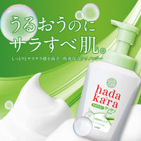ハダカラ（hadakara）ボディソープ 泡で出てくる サラサラ feel 本体 530ml ライオン【泡タイプ】