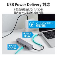 ドッキングステーション USBハブ タイプC PD対応 HDMI SD 固定スタンド付 DST-C21SV/EC エレコム 1個