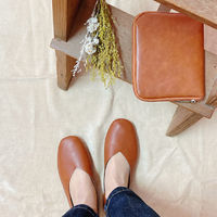 【アウトレット】パラデック レ プリエノイエ 携帯スリッポンSキャメルブラウン PLN-1BR 1足