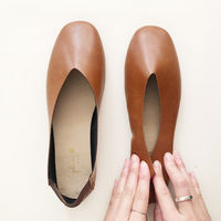 パラデック レ プリエノイエ 携帯スリッポンMキャメルブラウン PLN-2BR 1足