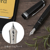 セーラー万年筆 プロフェッショナルギアスリム銀 万年筆 ブラック M（中字） 101222420 1本