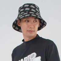 クアルトユナイテッド 総柄ロゴバケットハット　BLK　F KG007MEN-E 1点（直送品）