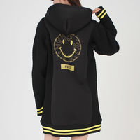 クアルトユナイテッド ニット切替パーカーワンピース　BLK　M N5023 1点（直送品）