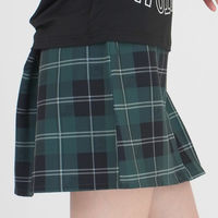 クアルトユナイテッド チェック柄切替プリーツスカート　GRE　L A0139 1点（直送品）