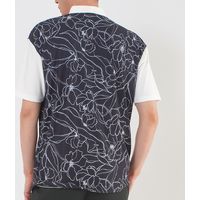 クアルトユナイテッド モノトーン花柄モックネックシャツ(メンズ)　BLK　XL A0190MEN-B 1点（直送品）