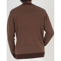 クアルトユナイテッド ヘリンボーン柄ニットトップス(メンズ)　BRW　M M3458MEN 1点（直送品）