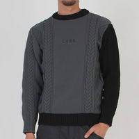クアルトユナイテッド ケーブル切替ニットトップス　CHARCOAL　XL M3460MEN 1点（直送品）