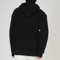 クアルトユナイテッド 軽量ケーブルニットパーカー　BLK　M M3463MEN 1点（直送品）