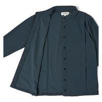 クアルトユナイテッド 光沢バンドカラーシャツ　NVY　S N5044 1点（直送品）