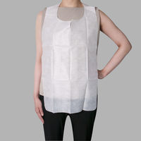 溝端紙工印刷 個包装 不織布エプロン 白 1箱（960枚：10枚入×96袋）