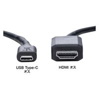 サンワサプライ TypeC-HDMI変換ケーブル(ブラック・3m) KC-ALCHD30K 1本（直送品）