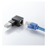 サンワサプライ RJ-45L型変換アダプタ(左出し、カテゴリ6A STP) ADT-RJ6A-LL 1個