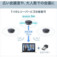 サンワサプライ ワイヤレス会議スピーカーフォン(2台セット) MM-WLMSPSET 1個（直送品）