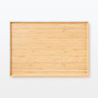 無印良品 重なる竹材長方形ボックス フタ 約幅37×奥行26×高さ2.5cm 1セット（4個） 良品計画