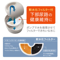 ピュアクリスタル ミューティー 犬用 給水器 ムーングレー 950ml ジェックス