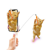 【ワゴンセール】ドギーマン じゃれ猫 ファンタスティック スマホでねこ撮りじゃらし棒 1個 猫 おもちゃ