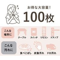 お掃除シート アルカリ電解水クリーナー 食卓テーブル・リビング用 1パック（100枚入り）  オリジナル