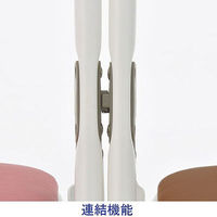 TOKIO 折りたたみイス ホワイトフレーム ビニールレザー ライトピンク 1脚 オリジナル パイプ椅子 折り畳みチェア オリジナル