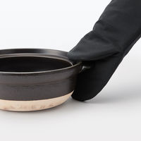 無印良品 綿平織 オーブンミトン ダークグレー 良品計画
