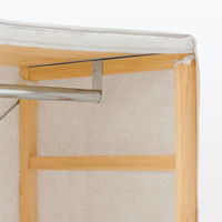 無印良品 ポリエステル麻パイン材ユニットシェルフ ワードローブ用カバー 奥行50cm用 良品計画