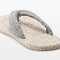 無印良品 ルームサンダル 鼻緒 L 25～26.5cm用 生成×グレー 良品計画