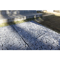 山善（YAMAZEN） 防草シート付天然石マット グレー色 STM-30BS（GY） 10枚