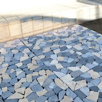 山善（YAMAZEN） 防草シート付天然石マット ミックス STM-30BS（MX） 10枚