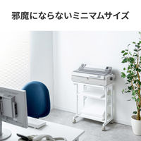 サンワサプライ ドットプリンタスタンド/台/ラック 幅600×奥行420×高さ700mm ホワイト LPS-602 1個（直送品）