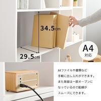 【軒先渡し】萩原 スライドラック 幅920×奥行315×高さ1520mm ブラウン RCC-1118BR 1台（直送品）