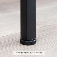 永井興産 コンセント付デスク アクシス 幅780×奥行400×高さ725mm ブラウン/ブラック NK-6012BR/BK 1台（直送品）