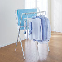 洗濯物干し 伸縮式 布団干し 室内・室外共用 X型 コンパクト アルミ製 ホワイト ポーリッシュ PS-34A 5個 天馬