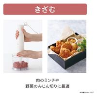 ハンドブレンダー ミキサー チョッパー 付き 【つぶす/まぜる/きざむ】 金属製 ホワイト TBL20A-W テスコム 1個