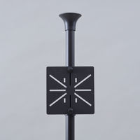 YAMAZEN 突っ張りライトホルダー 工事不要 1kgまで取付可能 TLH-315(BK) 1台