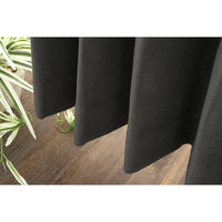 フォレストリンク 遮光1級 防炎 カーテン 1000×2000mm カーキブラック 1セット(2枚入)（直送品）