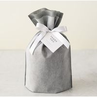 ヘッズ 2重不織布リボン付バッグ-S/グレー DFG-RBS 1セット(1パック(20枚)×5)