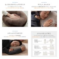 AQUA mofua　プレミアムマイクロファイバー　ラウンドクッション　グレー 50676I13 1個（直送品）