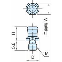イマオコーポレーション ワンタッチ着脱・エアロック着脱|クランプピン QCPCーM QCPC0625ーM4ーSUS 1セット(4個)（直送品）