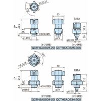 イマオコーポレーション ワンタッチ着脱|サムターンクランパー ストロング(自在アプローチ) QCTHSA QCTHSA0825ー20 1個（直送品）
