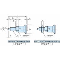 イマオコーポレーション プランジャー|インデックスプランジャー(ロックボタン付き) BNDXN BNDXN12AーSUS 1個（直送品）
