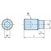 イマオコーポレーション クランピングスクリュー|パッド付スクリュー HSSB・HSSP HSSB04ー8.5 1セット(5個)（直送品）