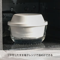 HARIO （ハリオ） ガラスのレンジ蒸し器 1200ml ホワイト XMK-120-W 1セット（3個）