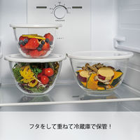 HARIO （ハリオ） レンジ フタ付 耐熱ガラス製 ボウル 3個セット MXPF-4904-W 1セット（3個）