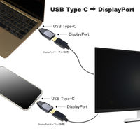 USB Type-C to DisplayPort 変換アダプター コンパクトタイプ VV-UCDP-SV Vodaview