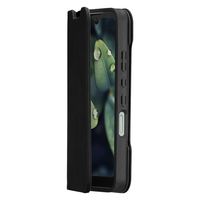 耐衝撃 抗ウイルス 抗菌 Stand Flip for AQUOS wish / wish2 ブラック 手帳型 スタンド機能 SB-A031-SDFB（直送品）